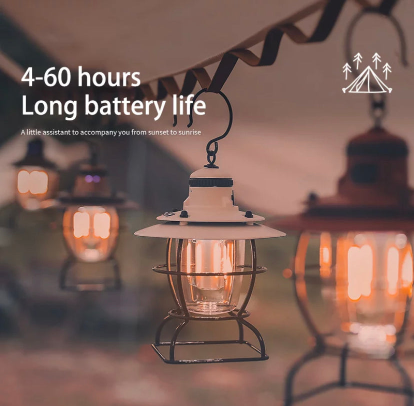 Image of Rechargeable Outdoor Lantern hanging by hook.