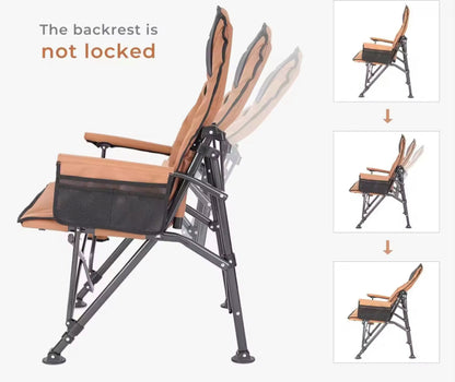 Diagram of recliner camping chair
