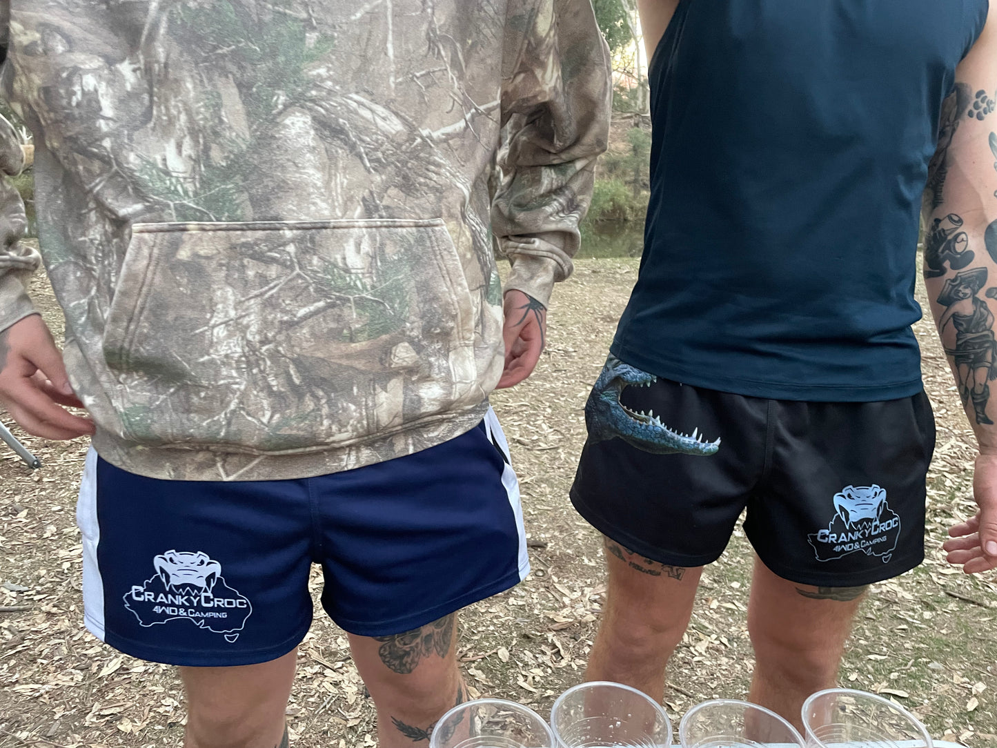 Footy Shorts (Navy/White)