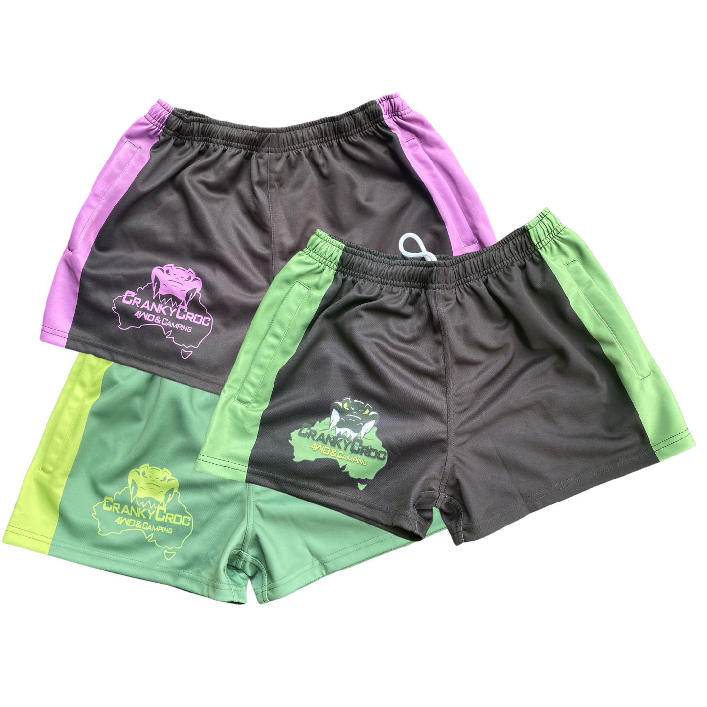 3 x Footy Shorts with zipper pockets 3 BUY BUNDLE DEAL