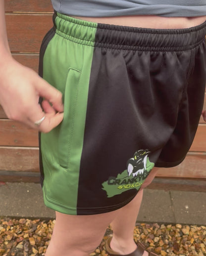 Footy Shorts with zipper pockets