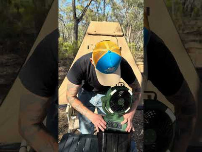Cranky Croc Portable Misting Fan with LED & Power Bank for Camping